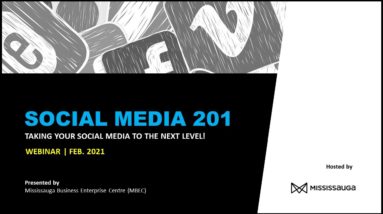 Social Media Marketing 201 - Taking it to the next level! - Webinar