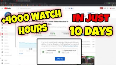 How To get 4000 watch hours on YouTube using this SIMPLE TRICK